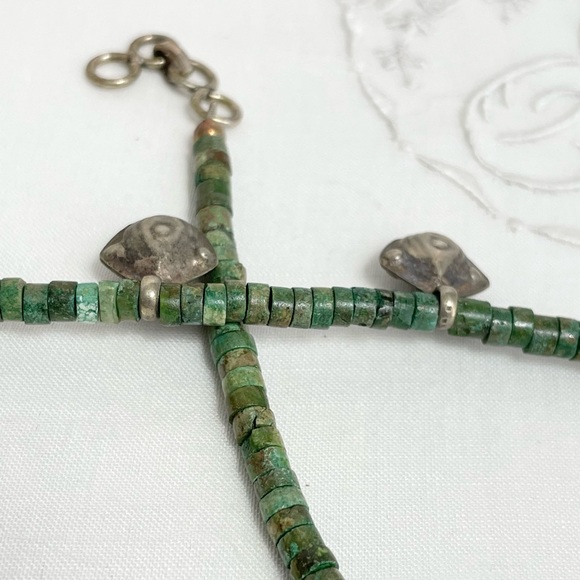 Turquoise and Antique Ethiopian silver necklace - Picture 5 of 5